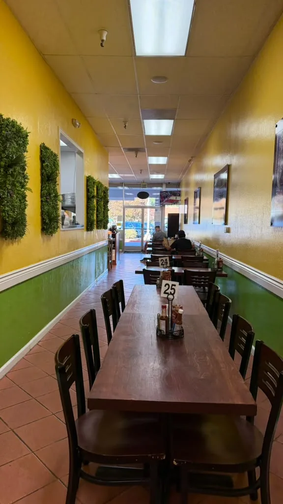 Long tables in the dining room